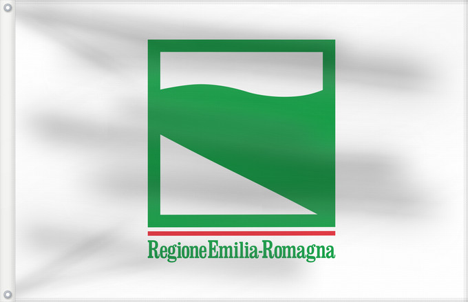 Drapeau, avec deux œillets métalliques et guindant renforcé : Emilia-Romagna
