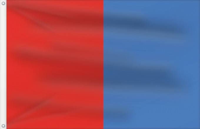 Bandera, con dos ojales metálicos y lado del asta reforzado: Catania	Catane