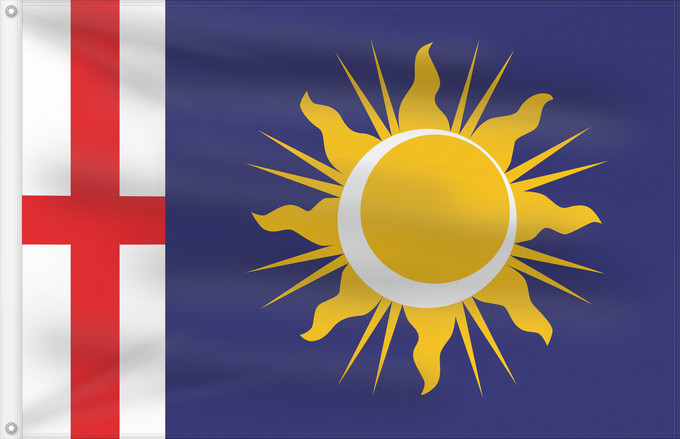 Drapeau, avec deux œillets métalliques et guindant renforcé : Milan Province Province of Milan Province de Milan Provincia de Milano Provinz Mailand Provincia di Milano