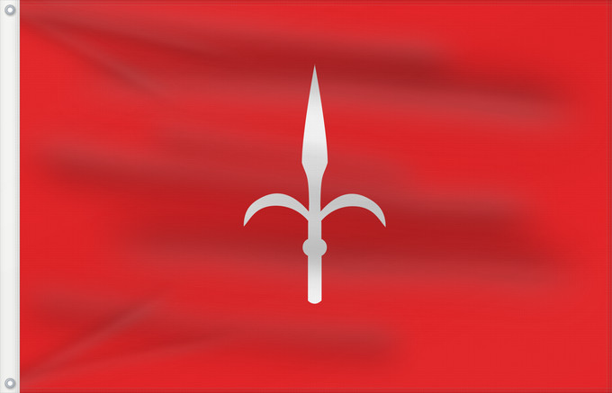 Drapeau, avec deux œillets métalliques et guindant renforcé : Free Territory Trieste Free Territory of Trieste Province de Trieste Provincia de Trieste Freien Territoriums Triest Territorio Libero di Trieste Slobodnog Teritorija Trsta Slobodne Teritorije Trst Застава Слободне Територије Трст