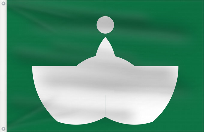 Drapeau, avec deux œillets métalliques et guindant renforcé :  Tiba [Chiba]