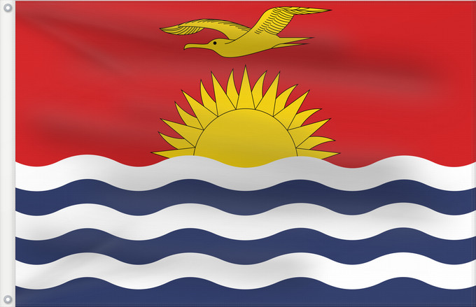 Drapeau, avec deux œillets métalliques et guindant renforcé : Kiribati Kiribatov