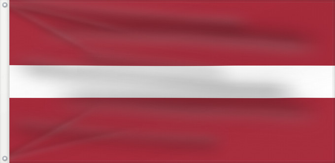Bandera, con dos ojales metálicos y lado del asta reforzado: Latvia	Lettonie	Letonia	Lettland	Lettone	Letland	Letónia	Łotwy	Сцяг Латвіі	Сьцяг Латвіі	Национално знаме на Латвия	Lotyšská vlajka	Letlands	Σημαία της Λεττονίας	Latvio	Läti lipp	Latvian	Laitvia	Latvije	Lettország	ლატვიის დროშა	Latvijos	Latvejas karūgs	Lat