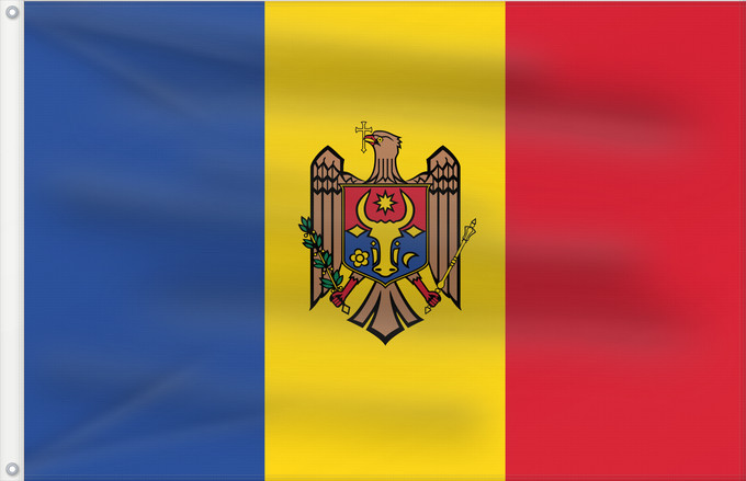 Bandera, con dos ojales metálicos y lado del asta reforzado: Moldova	Moldavie	Moldavia	Moldawien (Republik Moldau)
