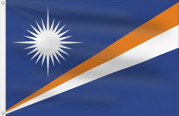 Flag, with two metal eyelets and reinforced hoist: Marshall Islands Marshall Islas Marshall Marshallinseln Isole Marshall Marshalleilanden Marshallovih otokov
