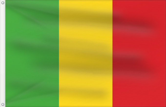 Flag, with two metal eyelets and reinforced hoist: Mali	Malí	علم مالي	Mali finifana	Malija	Raaya bu Mali