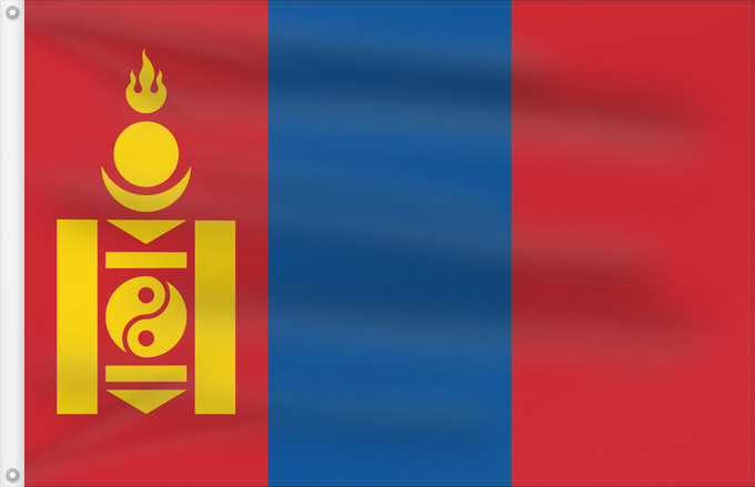 Flag, with two metal eyelets and reinforced hoist: Mongolia	Mongolie	Mongolei	علم منغوليا	མོང་གོལ། དར་ཆ།	​Mūng-gū guók-gì	Mongoolia lipp	​Mùng-kú-koet khì	Моңғолия байрағы	몽골의 국기	Моңголстан туусу	Знаме на Монголија	.mw-parser-output	Флаг Монголии	Парчами Муғулистон	Монголия байдаги	Монголия байрагы	Моңғул
