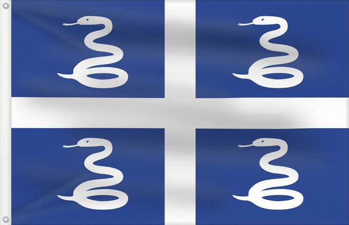 Drapeau, avec deux œillets métalliques et guindant renforcé : Martinique Martinica