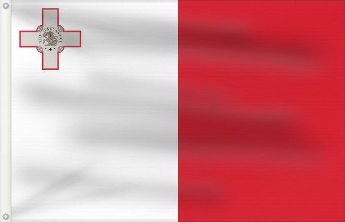 Flag, with two metal eyelets and reinforced hoist: Malta Malte Сцяг Мальты Maltas Ta Malta Флаг Мальты Прапор Мальти
