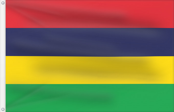 Bandera, con dos ojales metálicos y lado del asta reforzado: Mauritius	Maurice	Mauricio	মরিশাসের জাতীয় পতাকা।	Прапор Маврикію