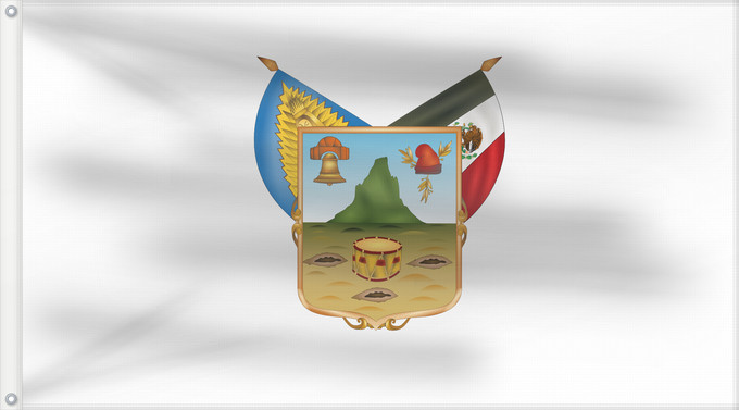Bandera, con dos ojales metálicos y lado del asta reforzado: Hidalgo	hidalgo y fidalgo