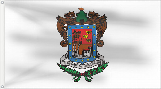 Bandera, con dos ojales metálicos y lado del asta reforzado: Michoacan	Michoacán
