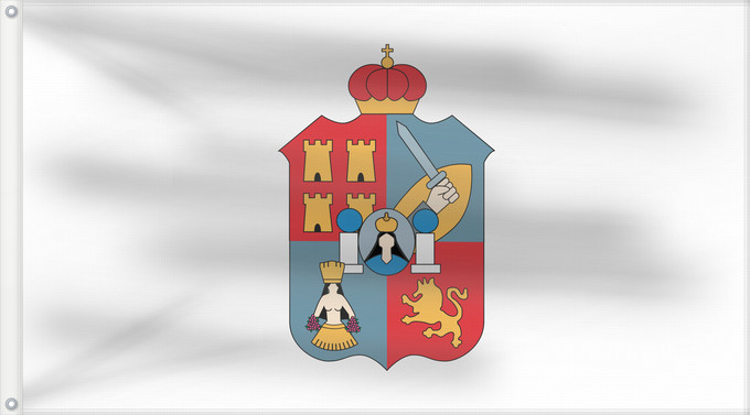 Bandera, con dos ojales metálicos y lado del asta reforzado: Tabasco