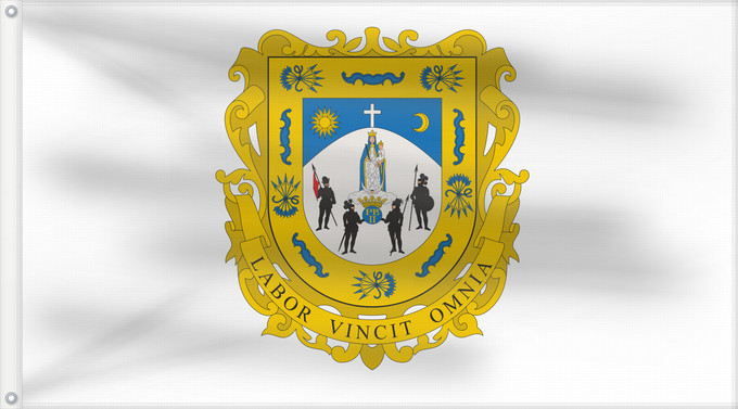 Drapeau, avec deux œillets métalliques et guindant renforcé : Zacatecas	Zacatecas 