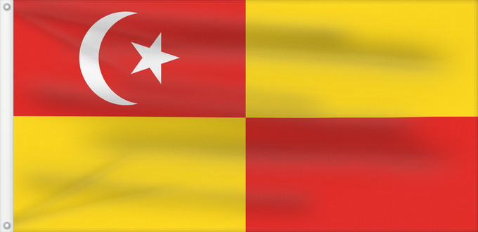 Drapeau, avec deux œillets métalliques et guindant renforcé : Selangor	Selangor 	Malaysian state Selangor
