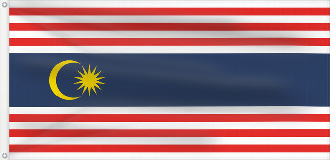 Flag, with two metal eyelets and reinforced hoist: Kuala Lumpur, Malaysia Kuala Lumpur Kuala Lumpur, Federal Territory, in Malaysia