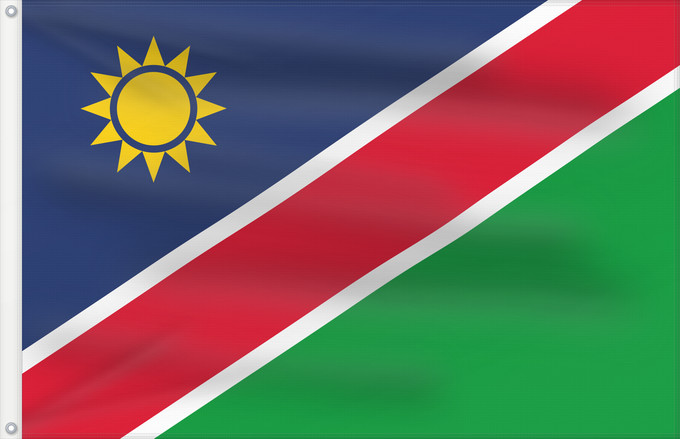 Bandera, con dos ojales metálicos y lado del asta reforzado: Namibia	Namibie	Namibië