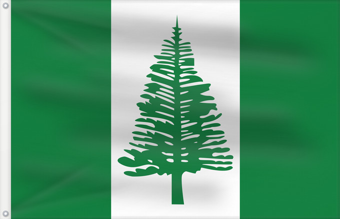 Bandera, con dos ojales metálicos y lado del asta reforzado: Norfolk Island	Norfolk	Norfolkinsel