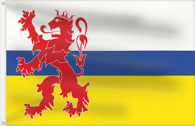 Bandera, con dos ojales metálicos y lado del asta reforzado: Limburg  Netherlands	Dutch province Limburg	Limbourg	Limburgo	Limburg	Nederlandse province Limburg