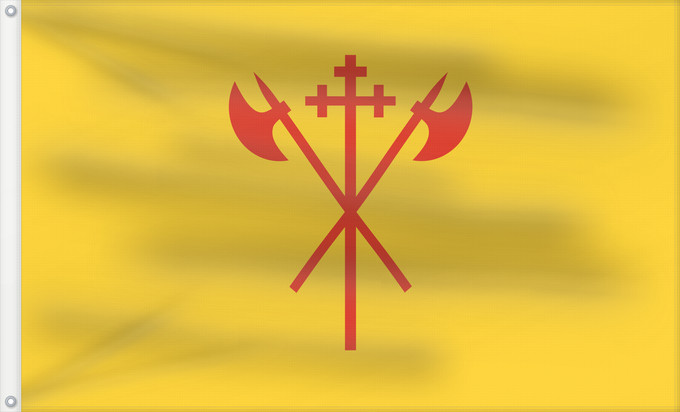 Bandera, con dos ojales metálicos y lado del asta reforzado: Sør-Trøndelag Sør-Trøndelag County, Norway comté de Sør-Trøndelag