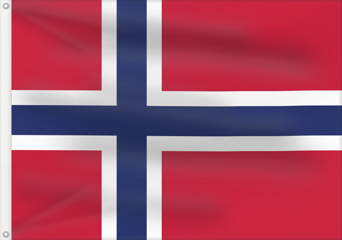 Bandera, con dos ojales metálicos y lado del asta reforzado: Jan Mayen