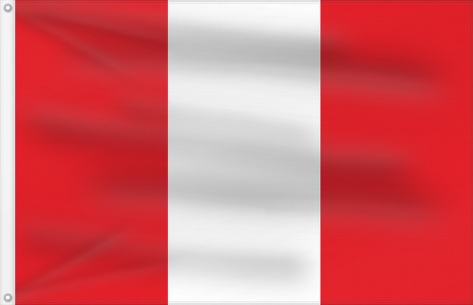 Flagge, mit zwei Metallösen und verstärktem Besatzband: Peru	Pérou	Perú	Perù	Piruw wiphala	Perus	Piruwpa unanchan	Флаг Перу