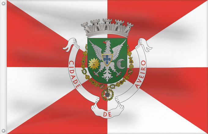 Flag, with two metal eyelets and reinforced hoist: Aveiro