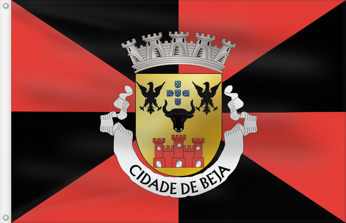 Flagge, mit zwei Metallösen und verstärktem Besatzband: Beja