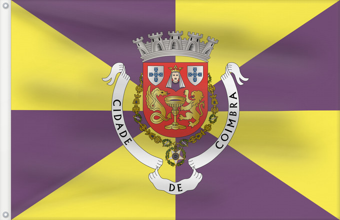 Flag, with two metal eyelets and reinforced hoist: Coimbra