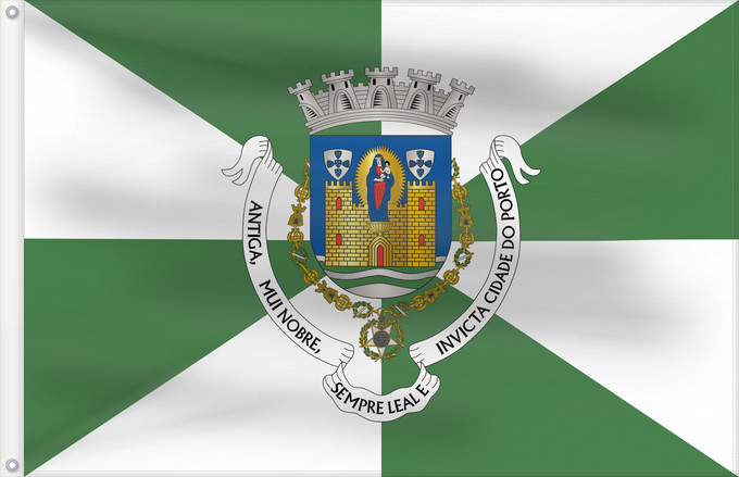 Flag, with two metal eyelets and reinforced hoist: Porto