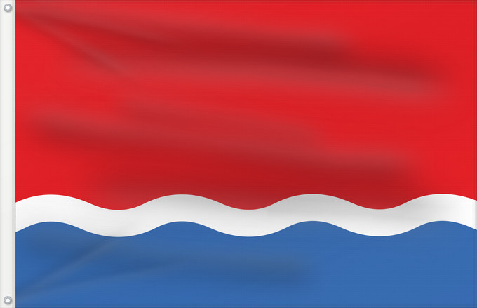Drapeau, avec deux œillets métalliques et guindant renforcé : Amur Oblast Oblast d'Amour Óblast de Amur Oblast Amur Флаг Амурской области