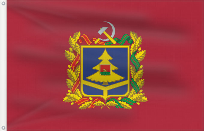 Drapeau, avec deux œillets métalliques et guindant renforcé : Bryansk Oblast Oblast de Briansk Óblast de Briansk Oblast Brjansk