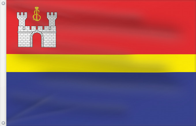 Drapeau, avec deux œillets métalliques et guindant renforcé : Kaliningrad Oblast	Modern  2006  flag of Kaliningrad Oblast	Oblast de Kaliningrad	Óblast de Kaliningrado 	Oblast Kaliningrad	Современный  2006  флаг Калининградской области