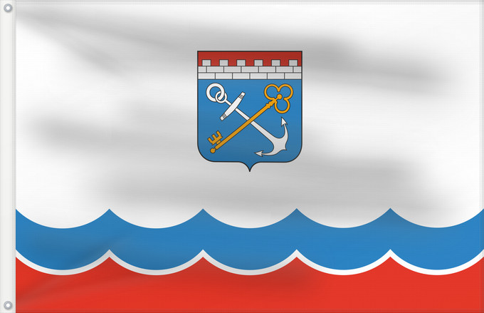 Drapeau, avec deux œillets métalliques et guindant renforcé : Leningrad Oblast Leningrad Oblast, Russia Oblast de Léningrad, Russie Óblast de Kursk Oblast Leningrad Флаг Ленинградской области