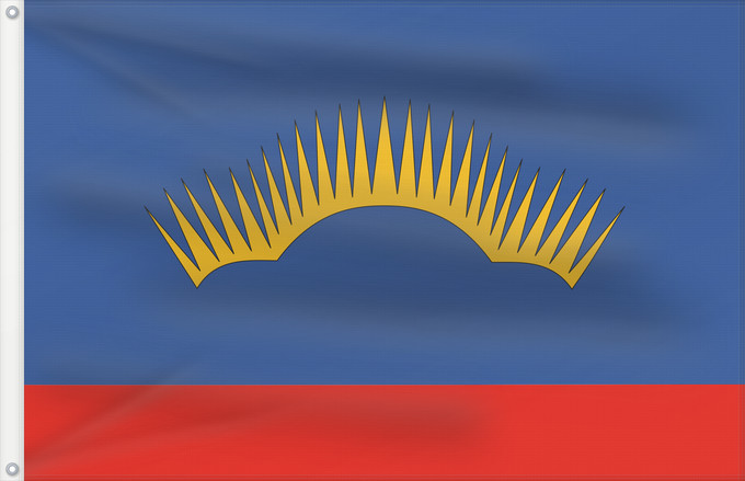 Drapeau, avec deux œillets métalliques et guindant renforcé : Murmansk Oblast Oblast de Mourmansk Óblast de Múrmansk Oblast Murmansk Oblast 'di Murmansk