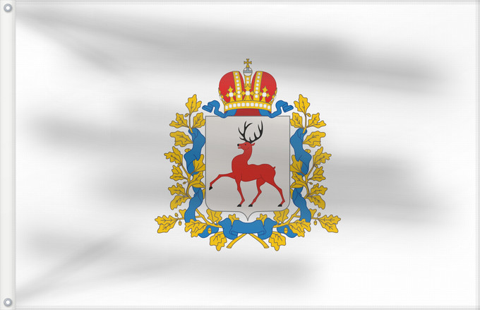 Drapeau, avec deux œillets métalliques et guindant renforcé : Nizhny Novgorod Region	Nizhny Novgorod Region, Russia	Oblast de Nijni Novgorod	 Óblast de Nizhny Nóvgorod	Oblast Nischni Nowgorod	Nizhny Novgorod Oblast	Флаг Нижегородской области