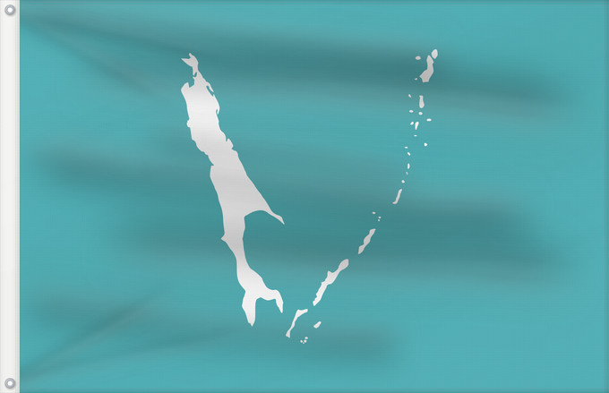 Drapeau, avec deux œillets métalliques et guindant renforcé : Sakhalin Oblast Sakhalin Oblast, Russia Oblast de Sakhaline Óblast de Sajalín Oblast Sachalin Флаг Сахалинской области