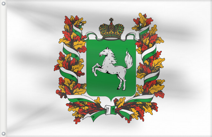 Drapeau, avec deux œillets métalliques et guindant renforcé : Tomskaya oblast'
