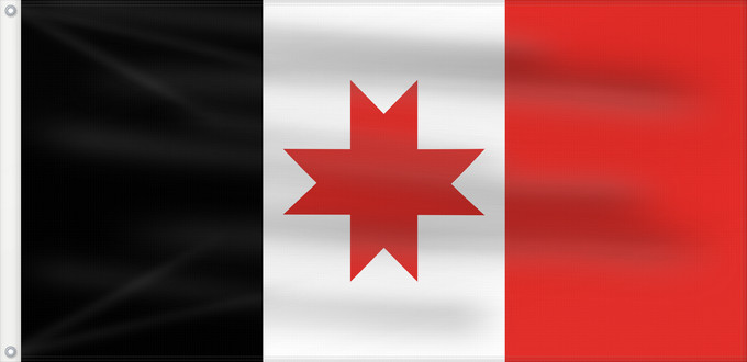 Drapeau, avec deux œillets métalliques et guindant renforcé : Udmurtia	Udmurtia. Drawn by Fibonacci	República de Udmurtia	Udmurtia. Dibujada por Fibonacci	Uemura Republic	Repubblica di Udmurtia	Флаг Удмуртии. Автор Fibonacci	Удмуртилэн флагез