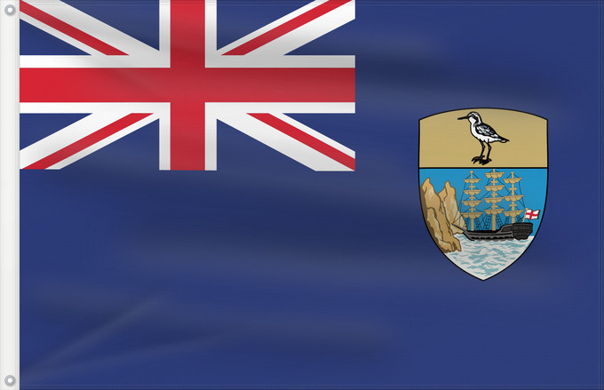 Flag, with two metal eyelets and reinforced hoist: Saint Helena Saint Helena, Ascension and Tristan da Cunha Sainte-Hélène (territoire) Santa Helena, A. y T. St. Helena Shan Héilin Sen Helena