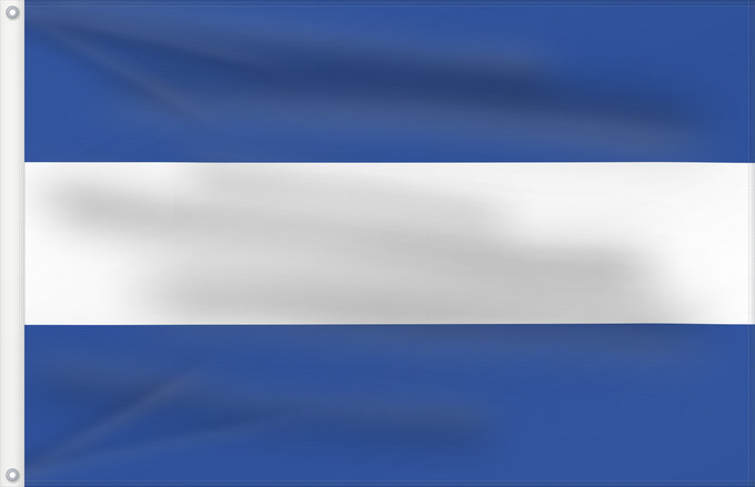 Bandera, con dos ojales metálicos y lado del asta reforzado: Civil Flag of El Salvador	El Salvador	Salvador	Civil flag of El Salvador, ratio 3 5