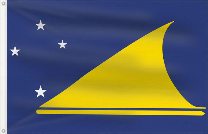 Bandera, con dos ojales metálicos y lado del asta reforzado: Tokelau	Tokelau since May 2008	Tokelau que fuera adoptada en mayo de 2008 por el parlamento local de este territorio dependiente de Nueva Zelanda	Pīwari o Tokelau