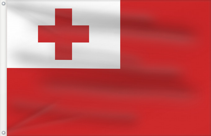 Flag, with two metal eyelets and reinforced hoist: Tonga	Thonga	Brattagh ny Tongey	Tonge	Fuka ʻo Tonga