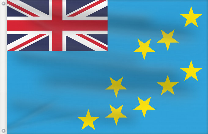 Drapeau, avec deux œillets métalliques et guindant renforcé : Tuvalu