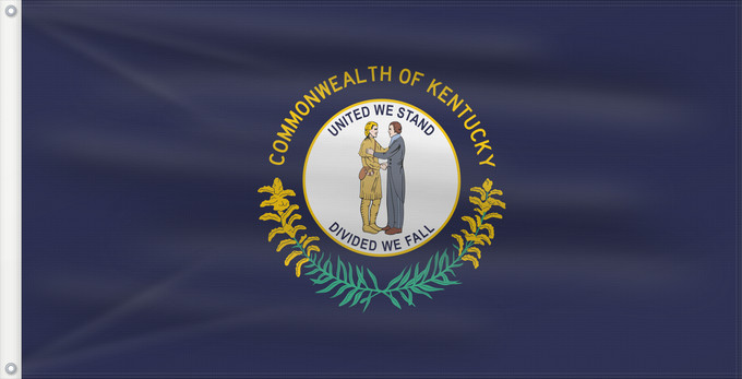 Flag, with two metal eyelets and reinforced hoist: Kentucky	ᎬᏅᏓᎩ ᎦᏓᏘ	Ka hae Kenekuke	Kentukiae	Kentákii Hahoodzo bidah naatʼaʼí	Флаг Кентукки	Američke savezne države Kentucky
