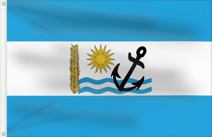 Drapeau, avec deux œillets métalliques et guindant renforcé : Rio Negro Department Río Negro Department Río Negro
