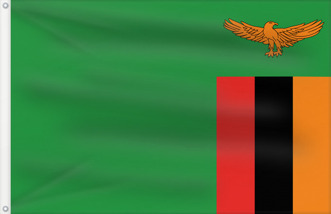 Flag, with two metal eyelets and reinforced hoist: Zambia Zambie Sambia Zambio Saimbia Zambi Mbendera ya Zambia Флаг Замбии Zambije Mujeko ya Zambia Folaga la Zambia