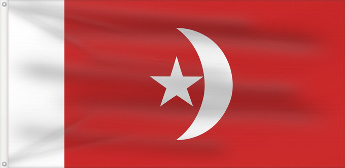 Drapeau, avec deux œillets métalliques et guindant renforcé : Umm al-Qaiwain Umm al-Quwain علم إمارة أم القيوين