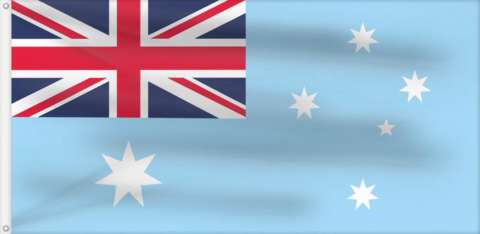 Bandera, con dos ojales metálicos y lado del asta reforzado: Australian Antarctic Territory  unofficial	Unofficial proposal of flag of the Australian Antarctic Territory	Territoire antarctique australien (proposition non officielle)	Territorio Antártico Australiano (propuesta no oficial)	Australisches Antarktis-Ter