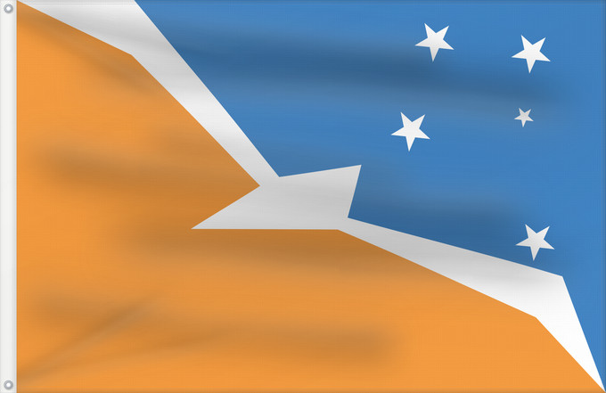 Drapeau, avec deux œillets métalliques et guindant renforcé : Provincia de Tierra del Fuego Tierra del Fuego Province, Argentina Province de Tierra del Fuego provincia de Tierra del Fuego Tierra del Fuego (Provinz) Provincia di Terra del Fuoco